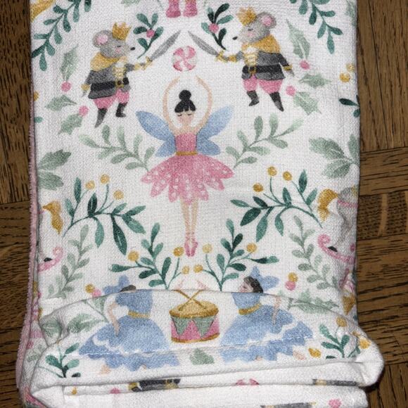 Cupcakes & Cashmere Nutcracker Ballet Mouse King Kitchen Towel Pastels Set Of 3 - Picture 2 of 4